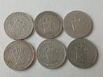 6x halve gulden Wilhelmina zilver diverse jaren, Postzegels en Munten, Munten | Nederland, ½ gulden, Zilver, Koningin Wilhelmina