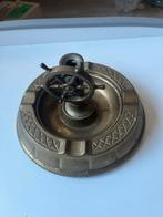 Koperen asbak met sigarenknipper, Antiek en Kunst, Ophalen of Verzenden, Koper