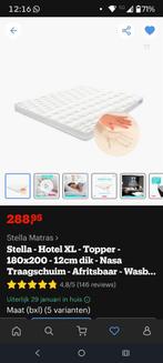 Topper traagschuim 180x 200x 12 cm. Nog geen 3 maanden oud!, Ophalen of Verzenden, Zo goed als nieuw, Tweepersoons, 180 cm