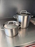 WMF pannen, Huis en Inrichting, Keuken | Potten en Pannen, Ophalen of Verzenden, Zo goed als nieuw, Rvs, Pannenset