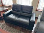 Leren bank 2 + 3 zits met verstelbare zitting, Ophalen, Gebruikt, Leer