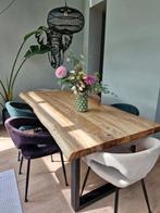 eettafel robuust boomstam eiken U-poot, Huis en Inrichting, Tafels | Eettafels, Ophalen, Eikenhout, 200 cm of meer, 50 tot 100 cm