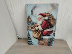 WANDPLAAT  KERSTMAN OP HET DAK  MET CADEAU,S, Ophalen of Verzenden, Zo goed als nieuw