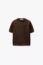 Dames Zara top trui met korte mouwen punto soft wol bruin S, Kleding | Dames, Truien en Vesten, Bruin, Zara, Ophalen of Verzenden