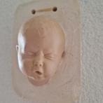 Oude poppenmal schilderijtje poppenhoofdje, Verzamelen, Poppen, Ophalen of Verzenden, Gebruikt