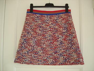 Marccain rok maat N4 rood ecru blauw wol alpaca Marc Cain beschikbaar voor biedingen
