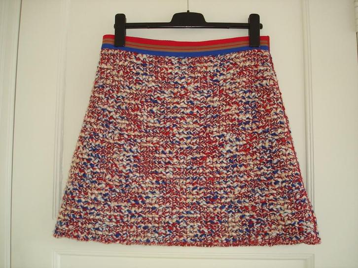 Marccain rok maat N4 rood ecru blauw wol alpaca Marc Cain, Kleding | Dames, Rokken, Zo goed als nieuw, Ophalen