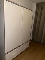 Witte houten kledingkast - 205x154x60 cm, Gebruikt, 200 cm of meer, 150 tot 200 cm, Ophalen of Verzenden