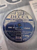 Coleman Hawkins + de Ramblers & Annie de Reuver 78 toeren, Antiek en Kunst, Antiek | Tv's en Audio, Ophalen of Verzenden