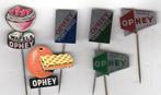 6 speldjes OPHEY WAFELS (A2), Verzamelen, Speldjes, Pins en Buttons, Verzenden, Gebruikt, Overige onderwerpen