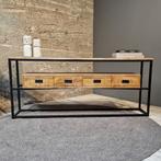 Sidetable Mango met visgraat motief. 140 cm lange.  NU € 229, 100 tot 150 cm, Nieuw, Ophalen of Verzenden, Metaal