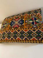 Kleurrijk Kruissteek Kussen - 50x35 cm, Ophalen of Verzenden, Zo goed als nieuw, Overige kleuren, Rechthoekig