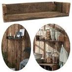 Vintage houten wandplank in baksteenvorm, Sanitair-online.eu, Rolisa25@gmail.com, Nieuw, Ophalen of Verzenden
