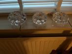 Orrefors Carat waxinelicht houders glas design 3 stuks, Huis en Inrichting, Woonaccessoires | Kandelaars en Kaarsen, Ophalen, Overige materialen