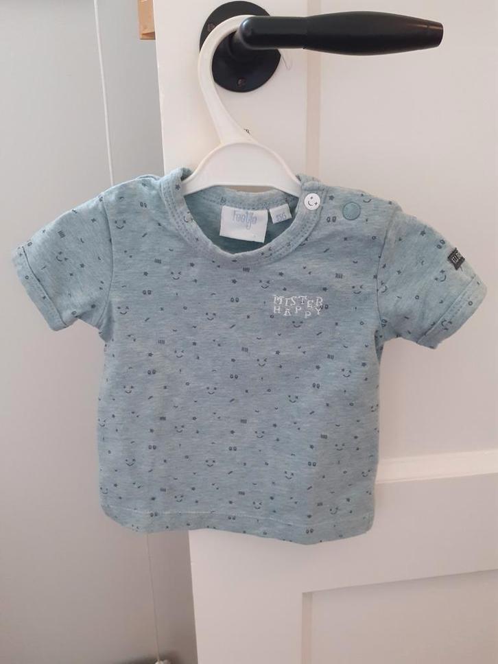 Feetje shirtje, korte mouw, maat 56, Kinderen en Baby's, Babykleding | Maat 56, Zo goed als nieuw, Jongetje, Shirtje of Longsleeve