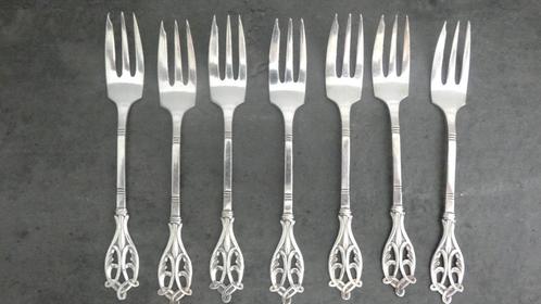 Zilverkleurig doosje met 7 vorkjes Gero [1776], Antiek en Kunst, Antiek | Bestek, Ophalen