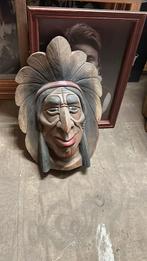 Houten Indianenhoofd Wanddecoratie, Ophalen