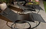 2 Zwarte Schommel Tuinstoelen - outsunny Nieuw in doos, Ophalen, Nieuw, Kunststof
