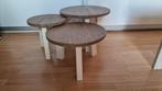 Lizzano set van 3 ronde tafels pronto wonen, Huis en Inrichting, Tafels | Salontafels, Minder dan 50 cm, Rond, Zo goed als nieuw