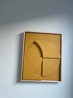 Hk living schilderij Framed relief art panel ochre, Antiek en Kunst, Ophalen of Verzenden