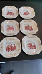 Set van zes  Cornelis Troost borden, Boch Frères, Antiek en Kunst, Ophalen of Verzenden