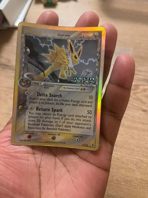 Jolteon δ Delta Species – EX Delta Species – Holo m, Hobby en Vrije tijd, Verzamelkaartspellen | Pokémon, Zo goed als nieuw, Ophalen of Verzenden