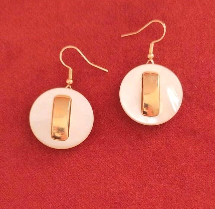 Vintage '60s Oorbellen, Sieraden, Tassen en Uiterlijk, Oorbellen, Gebruikt, Hangers, Overige materialen, Overige kleuren, Ophalen of Verzenden