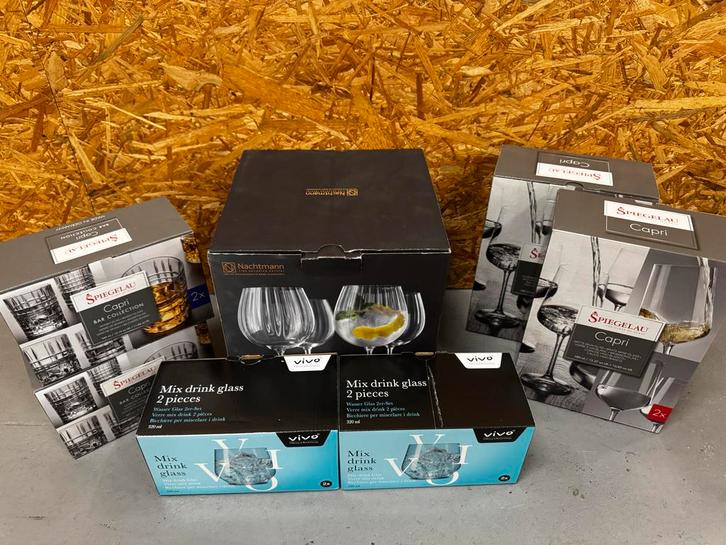 Glazen set: Nachtmann, Vivo, Spiegelau - Nieuwstaat!, Huis en Inrichting, Keuken | Servies, Zo goed als nieuw, Glas of Glazen