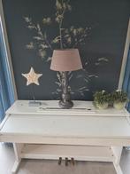 Brokante Lamp met Stoffen Kap, Gebruikt, Brokante, Metaal, Ophalen of Verzenden