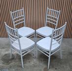 150 x bruiloft stoelen wit stackchairs zaal evenementen, Ophalen of Verzenden, Zo goed als nieuw, Wit, Vijf, Zes of meer stoelen