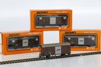 Set van 4 nieuwe Bemo Gesloten Goederenwagens type Gb 50xx v, Hobby en Vrije tijd, Modeltreinen | H0, Overige merken, Gelijkstroom