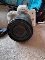 Canon EOS M50 systeemcamera  wit met div. Lenzen en filters, Audio, Tv en Foto, Fotocamera's Digitaal, Ophalen, Zo goed als nieuw