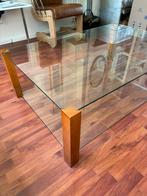 Glazen salontafel, Ophalen, Gebruikt, 100 tot 150 cm, 50 tot 100 cm