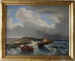 Zeezicht toegeschr. aan/omgeving van Louis Meyer (1809-1866), Antiek en Kunst, Ophalen of Verzenden