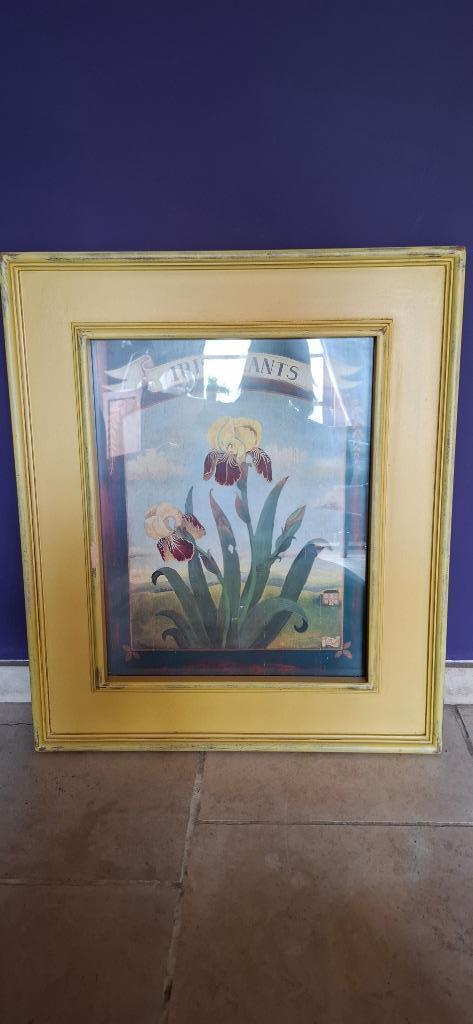 Ingekaderde print van een lelie (bloem), Antiek en Kunst, Kunst | Tekeningen en Foto's, Ophalen