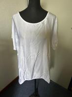 Made in Italy wit blousje voor satijn achter tricot mt xl, Made in Italy, Wit, Maat 46/48 (XL) of groter, Ophalen of Verzenden