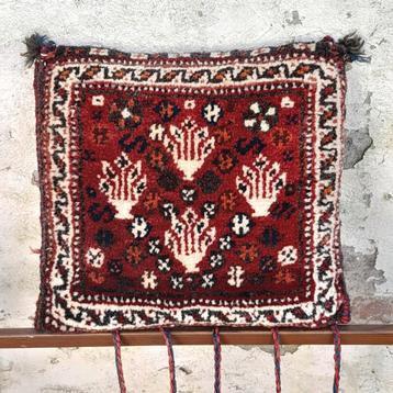 Vintage Perzisch kussen met bloempotten - Oosters kussen beschikbaar voor biedingen