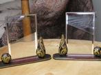 2 Identieke fotolijstjes hout met origineel glas, Verzenden