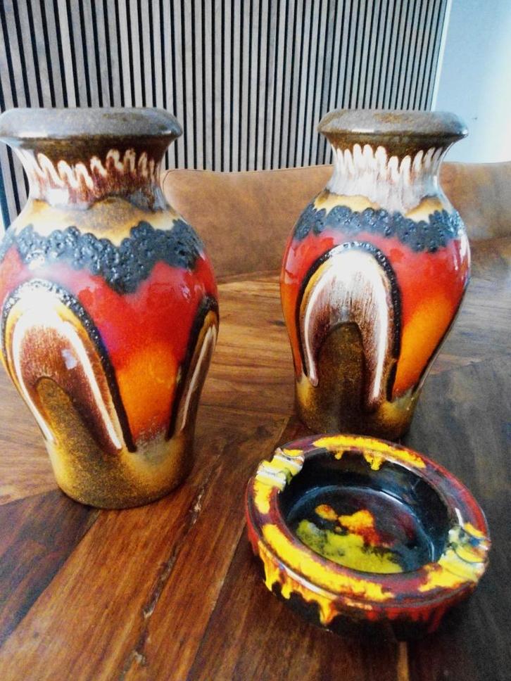 Extra grote lavaglazuur aardewerken vaas MCM Scheurich, Antiek en Kunst, Curiosa en Brocante, Ophalen