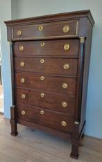 Antieke eiken empire chiffoniere ladekast, Ophalen of Verzenden