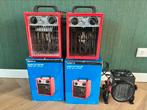 Werkplaatskachel set of 3 x 2000W voor 50€, Ophalen, Zo goed als nieuw