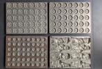 Vintage Chocolade Mallen - 4 stuks, Antiek en Kunst, Antiek | Keukenbenodigdheden, Ophalen of Verzenden