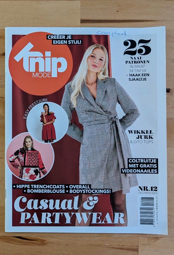 Knip mode nr 12 december 2023 wikkeljurk/tops, trench, body, Hobby en Vrije tijd, Kledingpatronen, Zo goed als nieuw, Vrouw, Knipmode