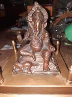 Bronzen Ganesha op sokkel, Ophalen of Verzenden, Brons