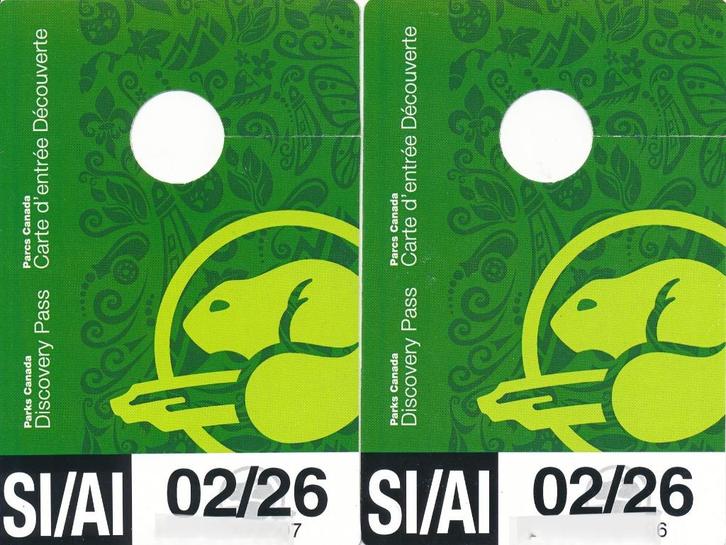 Discovery Pass Parks Canada, Tickets en Kaartjes, Autovignetten, Twee personen