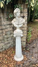 Klassieke Italgarden buste (Apollo-stijl) + pilaar, Tuin en Terras, Ophalen, Gebruikt, Steen