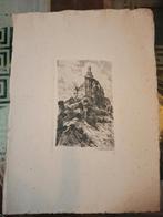 Ets van de Marksburg aan de Rijn, Antiek en Kunst, Kunst | Etsen en Gravures, Ophalen of Verzenden