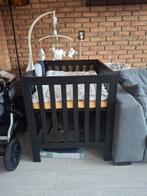 Zwarte babybox incl. Accessoires, Kinderen en Baby's, Ophalen of Verzenden, Gebruikt, Boxkleed