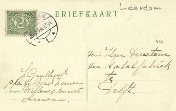 J. Geelhoed, Leerdam - 09.1914 - briefkaart beschikbaar voor biedingen