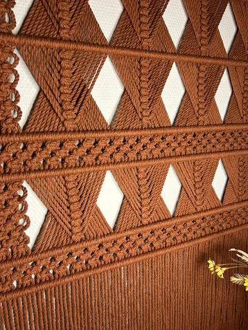 Macramé Wandkleed Sunset - Handgemaakt beschikbaar voor biedingen